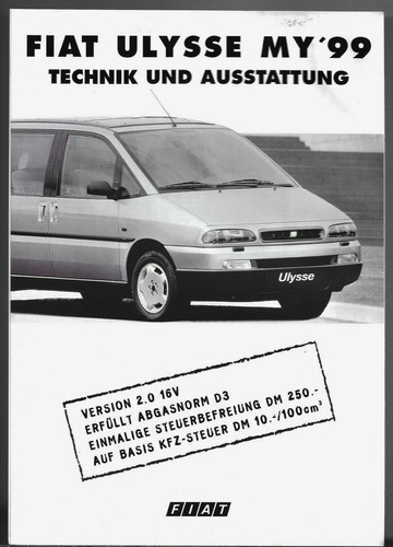 Fiat ulysse specifiche 1999 - fiat,